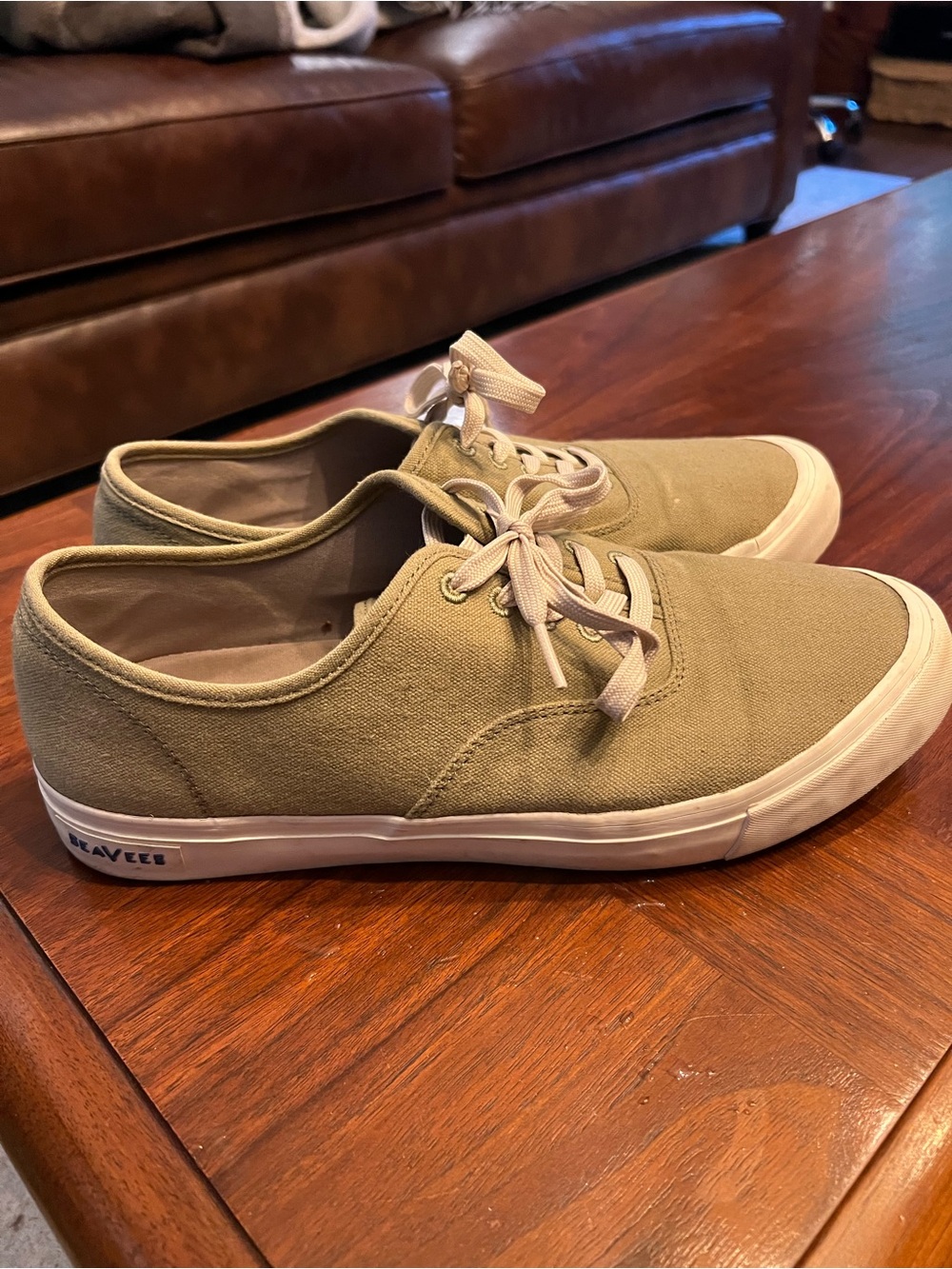 Men's Casual Canvas Seavees Sneakers - Olive
